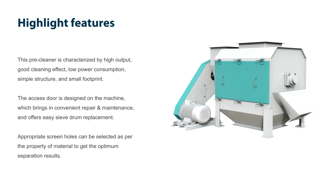 Best Price of Powdery Grain and Feed Raw Material Conical Drum Pre-Cleaning Sifter Machine in Sifting Machine