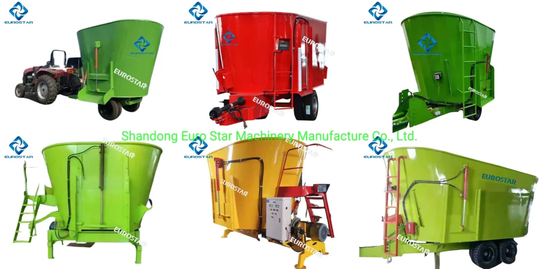 7m3 Feeding Mixing Machine Camel Animal Cattle Cow Feed Mixer for Dairy Farm Equipment Grinder Tractor Traction Pto Driven Farming Horizontal Vertical Fixed