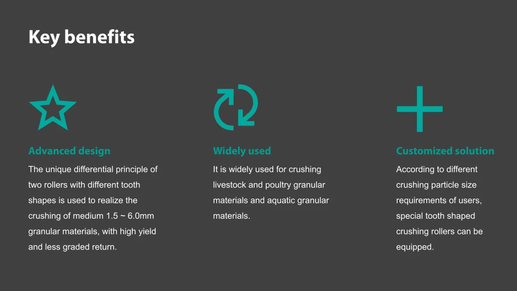 Best Price of Cattle and Ruminant Animal Feed Pellet Roller Crumbler with CE Certification